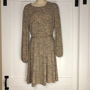Banana Republic Outlet animal print dress with matching belt, size M
